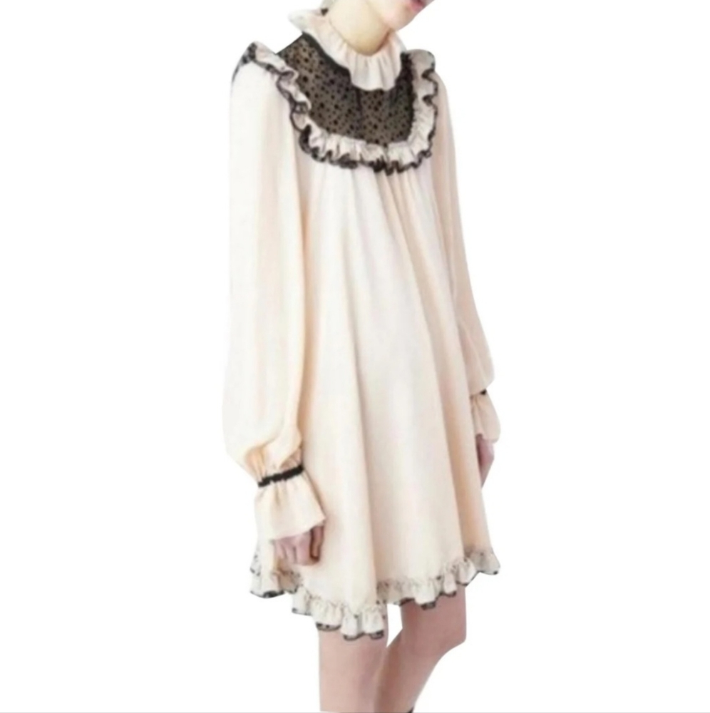 Giamba Nude Rufflet Dress 🩷